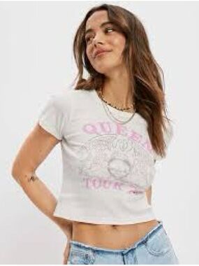 American Eagle Cropped Band Tee